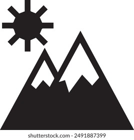 Mountain icon symbol vector image illustration EPS 10