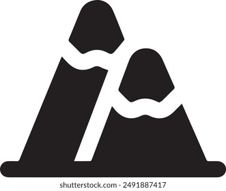 Mountain icon symbol vector image illustration EPS 10