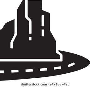 Mountain icon symbol vector image illustration EPS 10