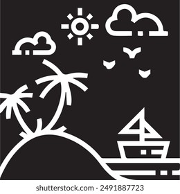 Mountain icon symbol vector image illustration EPS 10