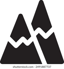Mountain icon symbol vector image illustration EPS 10