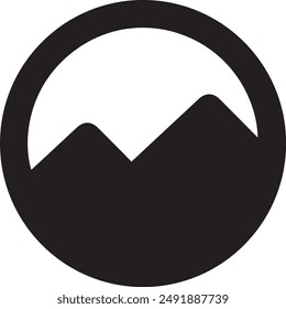 Mountain icon symbol vector image illustration EPS 10