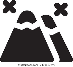 Mountain icon symbol vector image illustration EPS 10