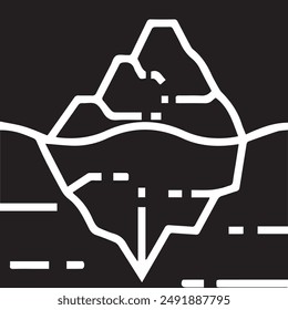 Mountain icon symbol vector image illustration EPS 10