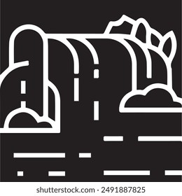 Mountain icon symbol vector image illustration EPS 10