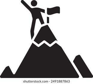 Mountain icon symbol vector image illustration EPS 10