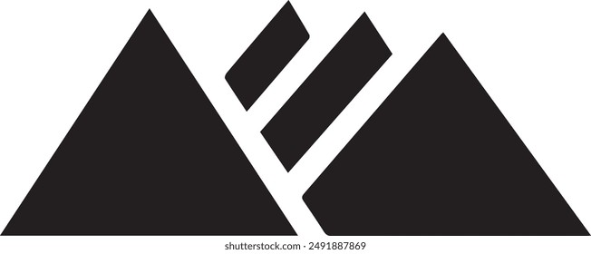 Mountain icon symbol vector image illustration EPS 10
