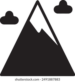 Mountain icon symbol vector image illustration EPS 10
