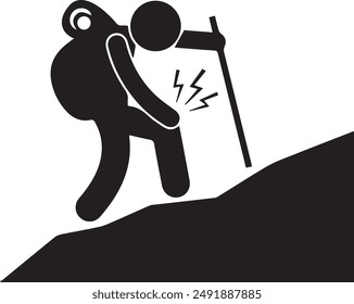 Mountain icon symbol vector image illustration EPS 10