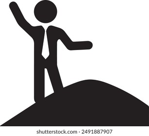 Mountain icon symbol vector image illustration EPS 10