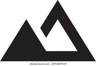 Mountain icon symbol vector image illustration EPS 10