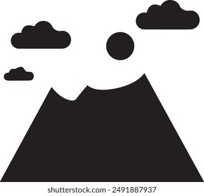 Mountain icon symbol vector image illustration EPS 10