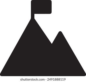 Mountain icon symbol vector image illustration EPS 10