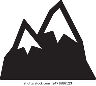 Mountain icon symbol vector image illustration EPS 10