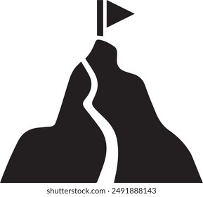 Mountain icon symbol vector image illustration EPS 10