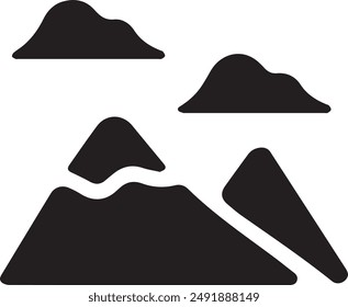 Mountain icon symbol vector image illustration EPS 10