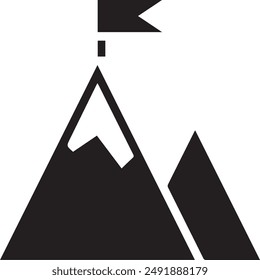 Mountain icon symbol vector image illustration EPS 10