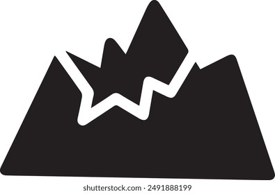 Mountain icon symbol vector image illustration EPS 10
