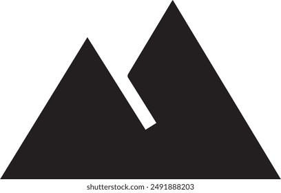 Mountain icon symbol vector image illustration EPS 10
