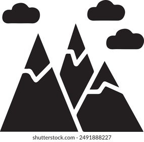 Mountain icon symbol vector image illustration EPS 10