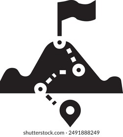 Mountain icon symbol vector image illustration EPS 10