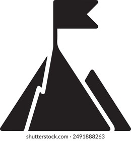 Mountain icon symbol vector image illustration EPS 10