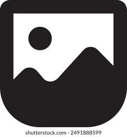 Mountain icon symbol vector image illustration EPS 10
