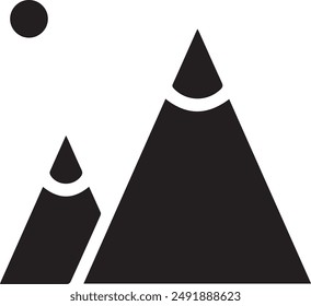 Mountain icon symbol vector image illustration EPS 10