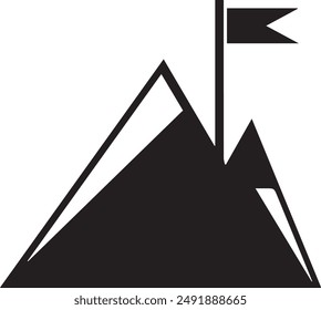 Mountain icon symbol vector image illustration EPS 10