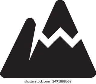 Mountain icon symbol vector image illustration EPS 10