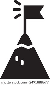 Mountain icon symbol vector image illustration EPS 10
