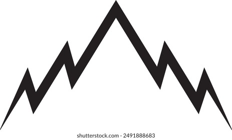 Mountain icon symbol vector image illustration EPS 10