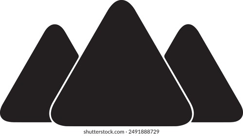 Mountain icon symbol vector image illustration EPS 10