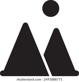 Mountain icon symbol vector image illustration EPS 10