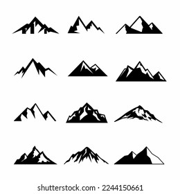 Mountain icon template. Stock vector illustration.