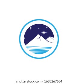 Mountain icon Template Vector illustration design
