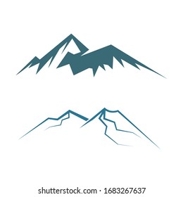 Diseño de ilustración de vector de plantillas de icono de montaña