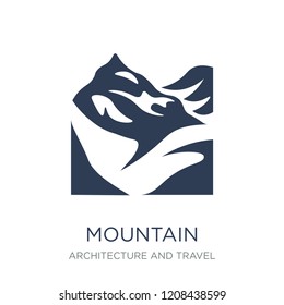 Mountain icon. Trendy flat vector Mountain icon on white background from Architecture and Travel collection, vector illustration can be use for web and mobile, eps10