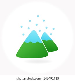 Mountain icon vector