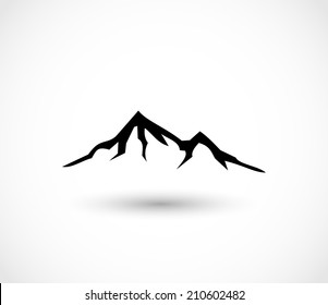 Vector de icono de montaña