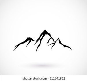 Mountain icon vector