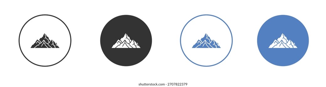 ilustração de arte vetorial de ícone de montanha. para design de web e conceito móvel