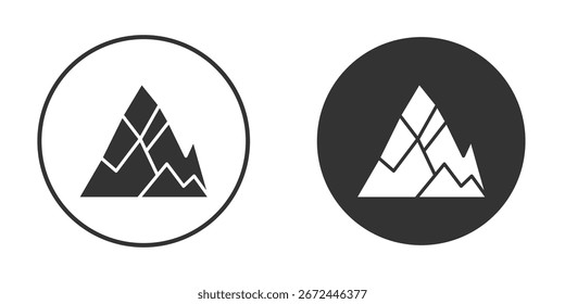 Clipart de Vector de icono de montaña en colores negros. adecuado para trabajo gráfico