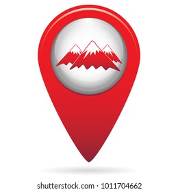 Mountain icon. Vector concept illustration for design

