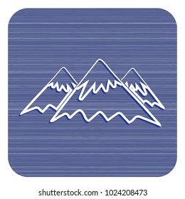 Mountain icon. Vector concept illustration for design