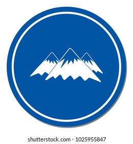 Mountain icon. Vector concept illustration for design
