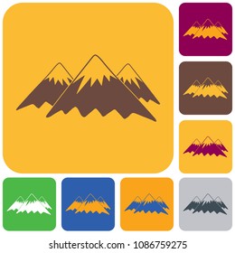 Mountain icon. Vector concept illustration for design