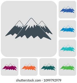 Mountain icon. Vector concept illustration for design

