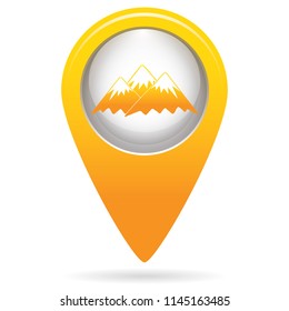Mountain icon. Vector concept illustration for design