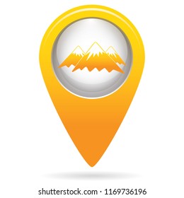 Mountain icon. Vector concept illustration for design

